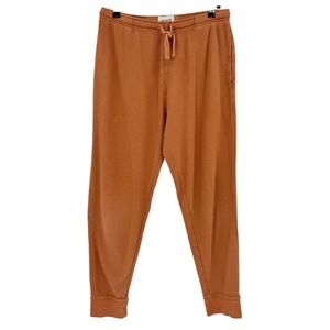 Pact Rust Orange Waffle Unisex Jogger Pants - Hard to Find!